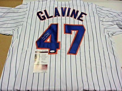 TOM GLAVINE NEW YORK METS 07 METS! JSA/COA HAND SIGNED OFFICIAL MAJESTIC JERSEY: TOM GLAVINE NEW YORK METS 07 METS! JSA/COA HAND SIGNED OFFICIAL MAJESTIC JERSEY Product: Jersey Sport: Baseball-MLB Original/Reprint: Original Pre-Owned While the lot images are representative of