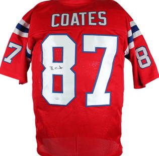 Ben Coates Autographed Red Pro Style Jersey-JSA W *Black: Ben Coates Autographed Red Pro Style Jersey-JSA W *Black Sport: Football-NFL Product: Jersey Original/Reprint: Original Player: Ben Coates Team: New England Patriots Autograph Authentication: James