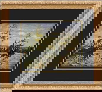 Claude Monet Ships at Anchor on the Seine Custom Framed Print: Claude Monet Ships at Anchor on the Seine Custom Framed Print Unit Of Sale: Single Piece Artist: Claude Monet Size: Medium Custom Bundle: No Item Length: 14 in Region Of Origin: United States