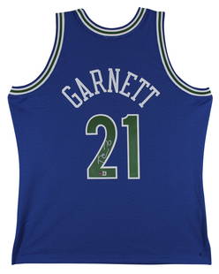 Timberwolves Kevin Garnett Signed Blue 1995-96 M&N HWC Jersey BAS Witnessed: Timberwolves Kevin Garnett Signed Blue 1995-96 M&N HWC Jersey BAS Witnessed Sport: Basketball Product: Jersey Original/Reprint: Original Player: Kevin Garnett Autograph Authentication: Beckett Team: M