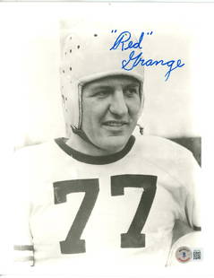 Red Grange HOF Signed 8x10 Photo Chicago Bears Beckett 186341: Red Grange HOF Signed 8x10 Photo Chicago Bears Beckett 186341 Productname: Red Grange HOF Signed 8x10 Photo Chicago Bears Beckett 186341 Original/Reprint: Original Player: Red Grange Product: Photo