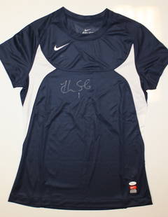Hope Solo Autographed Nike Dri-Fit Blue Soccer Jersey- JSA W ated: Hope Solo Autographed Nike Dri-Fit Blue Soccer Jersey- JSA W ated Product: Jersey Sport: Soccer Autograph Authentication: James Spence (JSA) Original/Reprint: Original Pre-Owned While the lot
