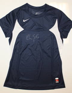 Hope Solo Autographed Nike Dri-Fit Blue Soccer Jersey- JSA W ated: Hope Solo Autographed Nike Dri-Fit Blue Soccer Jersey- JSA W ated Product: Jersey Sport: Soccer Autograph Authentication: James Spence (JSA) Original/Reprint: Original Pre-Owned While the lot images a