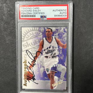 1997 Fleer Howard Eisley Signed Card PSA Slabbed Jazz: 1997 Fleer Howard Eisley Signed Card PSA Slabbed Jazz Pre-Owned While the lot images are representative of the item, the size, placement and strength of the signature may vary. Each item is hand signe