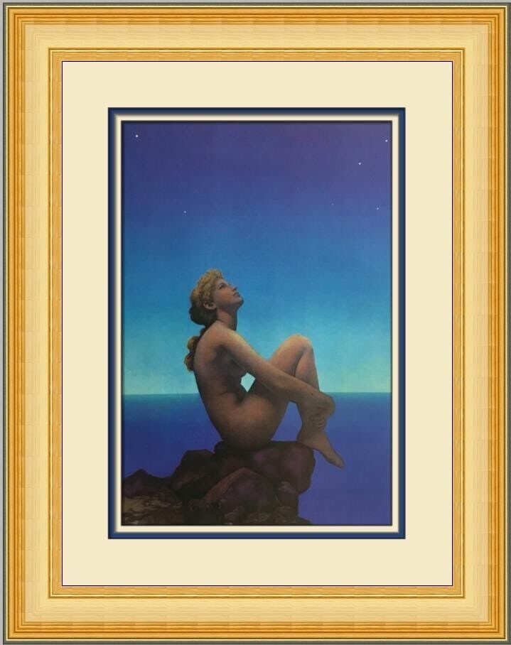 Maxfield Parrish Stars Custom Framed Print: Maxfield Parrish Stars Custom Framed Print Artist: Maxfield Parrish Unit Of Sale: Single Piece Size: Medium Custom Bundle: No Item Length: 17 in Region Of Origin: united states Framing: Matted & Frame
