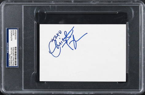 Christine Taylor  Signed 4x6 Index Card Autographed PSA/DNA Slabbed 2: Christine Taylor Signed 4x6 Index Card Autographed PSA/DNA Slabbed 2 Industry: Movies Original/Reproduction: Original Autograph Authentication: PSA/DNA Slabbed Product Coa: PSA/DNA Slabbed Product Sig