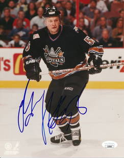 Sergei Gonchar Washington Capitals Signed/Autographed 8x10 Photo JSA 157640: Sergei Gonchar Washington Capitals Signed/Autographed 8x10 Photo JSA 157640 Sport: Hockey Product: Photo Original/Reprint: Original Team: Washington Capitals Autograph Authentication: JSA League: NHL