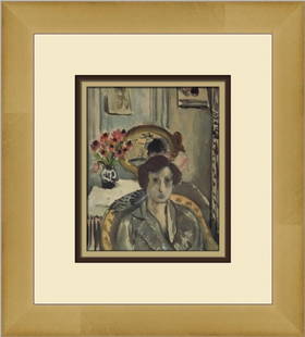 Henri Matisse Woman with Anemones Custom Framed Print: Henri Matisse Woman with Anemones Custom Framed Print Unit Of Sale: Single-Piece Work Artist: Henri Matisse Size: Medium (up to 36in.) Item Length: 11 in Region Of Origin: United States Framing: Matte