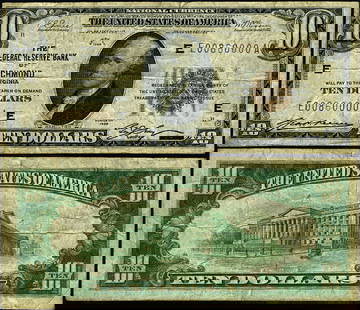 FR. 1860 E $10 1929 Federal Reserve Bank Note Richmond E-A Block VF: FR. 1860 E $10 1929 Federal Reserve Bank Note Richmond E-A Block VF Grade: VF Certification: Uncertified Circulated/Uncirculated: Circulated Denomination: $10 Type: Federal Reserve Bank Note Year: