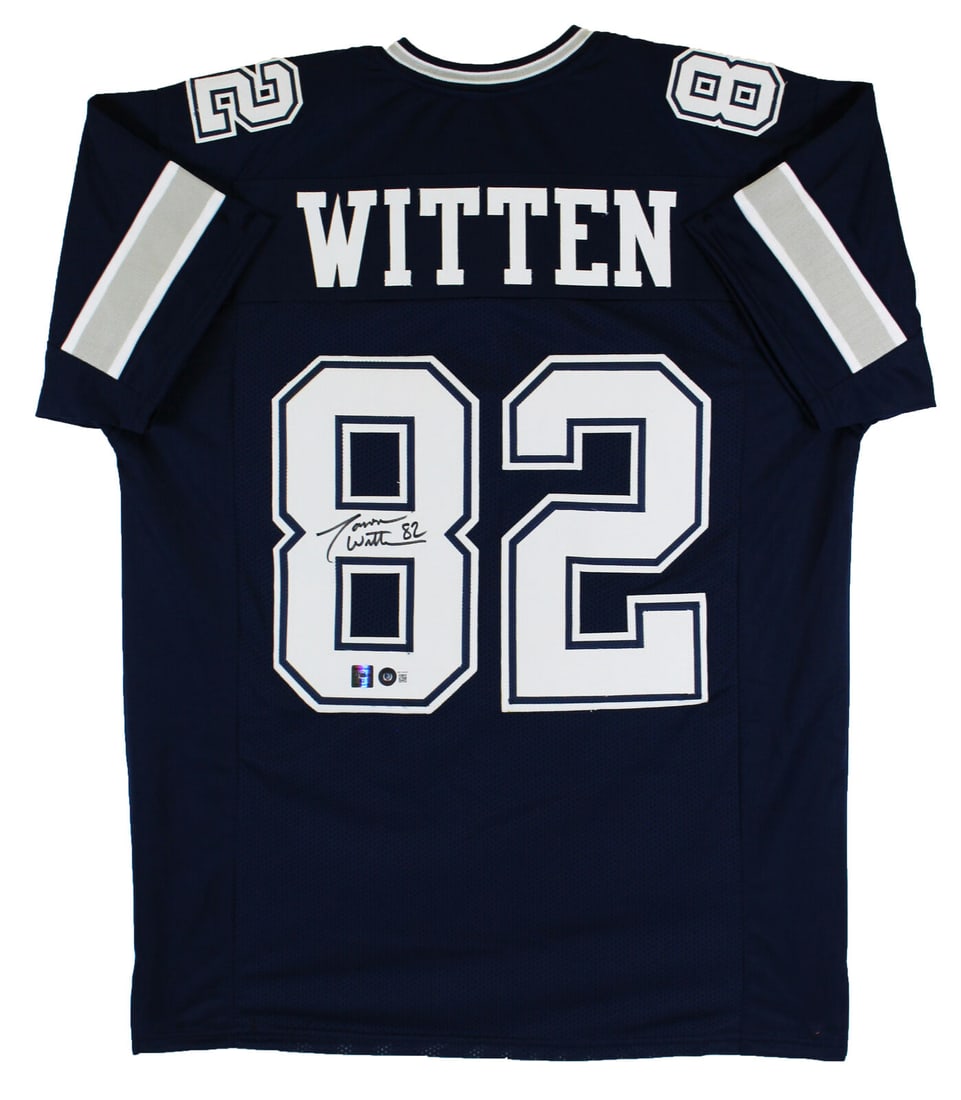Jason Witten Signed Navy Blue Pro Style Jersey BAS Witnessed: Jason Witten Signed Navy Blue Pro Style Jersey BAS Witnessed Sport: Football Product: Jersey Original/Reprint: Original Player: Jason Witten Team: Dallas Cowboys Autograph Authentication: Beckett Prod