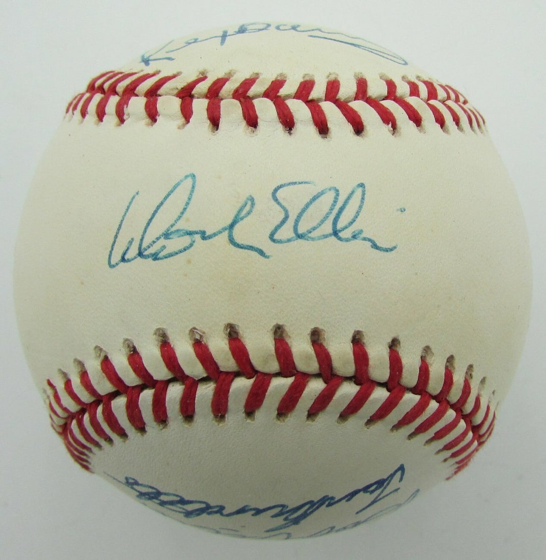 No Hitter Baseball Signed by 8 Feller Burdette Lemon Hunter Ellis OAL JSA 155246: No Hitter Baseball Signed by 8 Feller Burdette Lemon Hunter Ellis OAL JSA 155246 Sport: Baseball Product: Ball Original/Reprint: Original Autograph Authentication: Seller League: MLB Pre-Owned While t