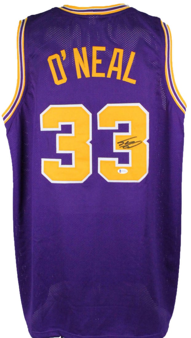 Shaquille ONeal Autographed Purple College Style Jersey - Beckett W *L3: Shaquille ONeal Autographed Purple College Style Jersey - Beckett W *L3 Sport: Basketball-NCAA Product: Jersey Original/Reprint: Original Player: Shaquille O'Neal Autograph Authentication: Beckett