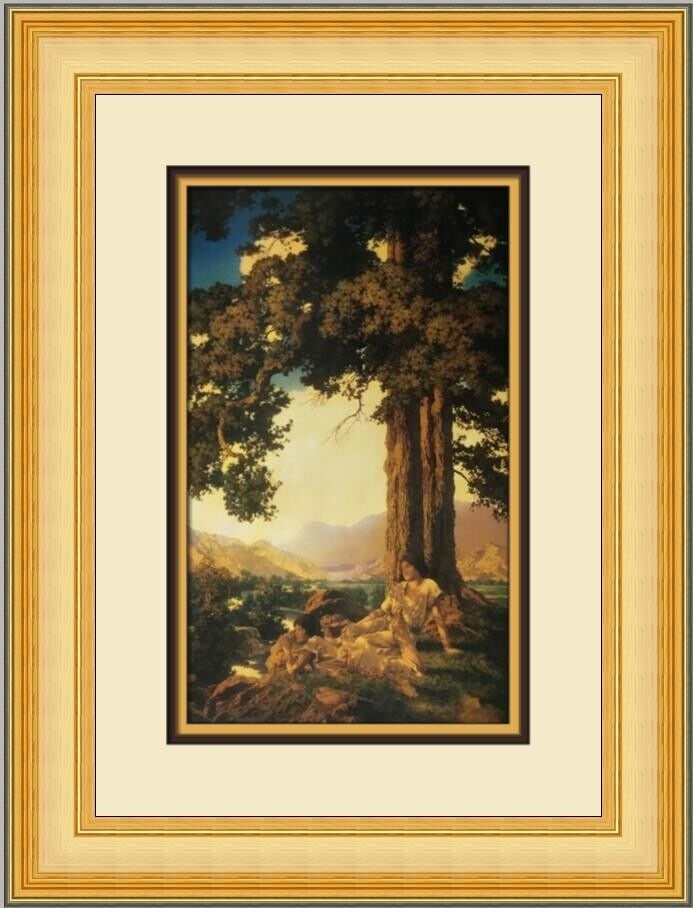 Maxfield Parrish Hilltop Custom Framed Print: Maxfield Parrish Hilltop Custom Framed Print Artist: Maxfield Parrish Unit Of Sale: Single Piece Size: Medium Custom Bundle: No Item Length: 15 in Region Of Origin: united states Framing: Matted & Fra