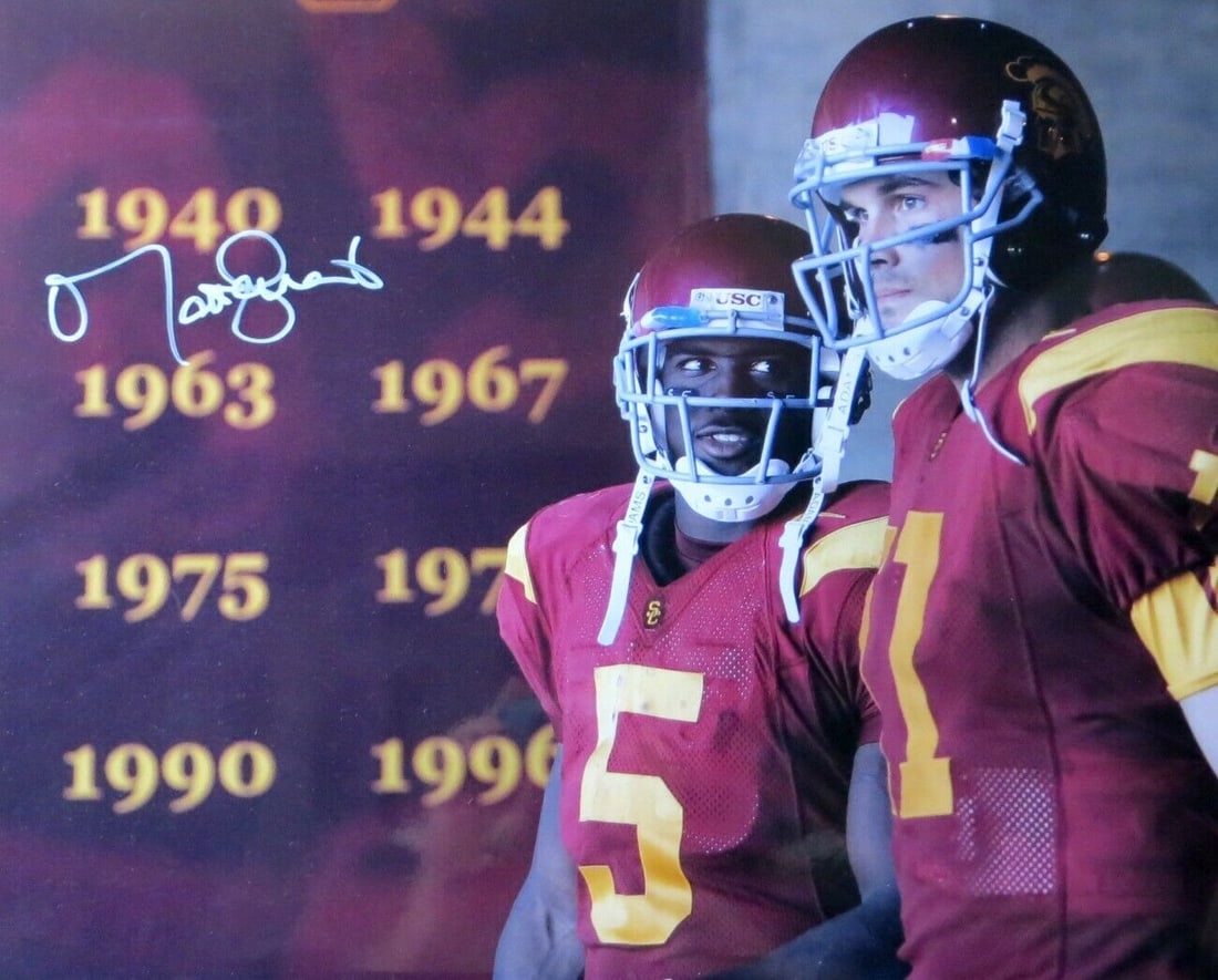 Matt Leinart Signed Autographed 16X20 Photo USC Trojans w/Reggie Bush: Matt Leinart Signed Autographed 16X20 Photo USC Trojans w/Reggie Bush Sport: Football Product: Photo Original/Reprint: Original Player: Matt Leinart Team: USC Trojans Autograph Authentication: Hall of