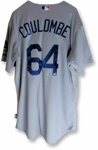 Daniel Coulombe Team Issue Jersey Dodgers Road Gray 2015 #64 MLB: Daniel Coulombe Team Issue Jersey Dodgers Road Gray 2015 #64 MLB Team: Los Angeles Dodgers Player: Daniel Coulombe Sport: Baseball Autograph Authentication: MLB Authentication Pre-Owned While the lot