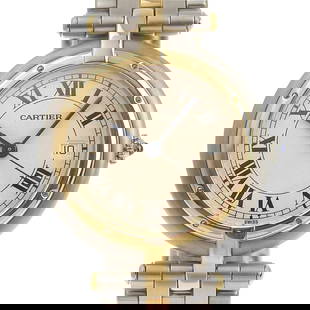 Cartier CARTIER LM Watch Round 83084241 Gold & Steel Swiss Made Quartz Analog Display Beige Dial: Cartier CARTIER LM Watch Round 83084241 Gold & Steel Swiss Made Quartz Analog Display Beige Dial PANTHERELM Men's Brand: Cartier Type: Wristwatch Gender: Men Material (Case): Gold Stainless