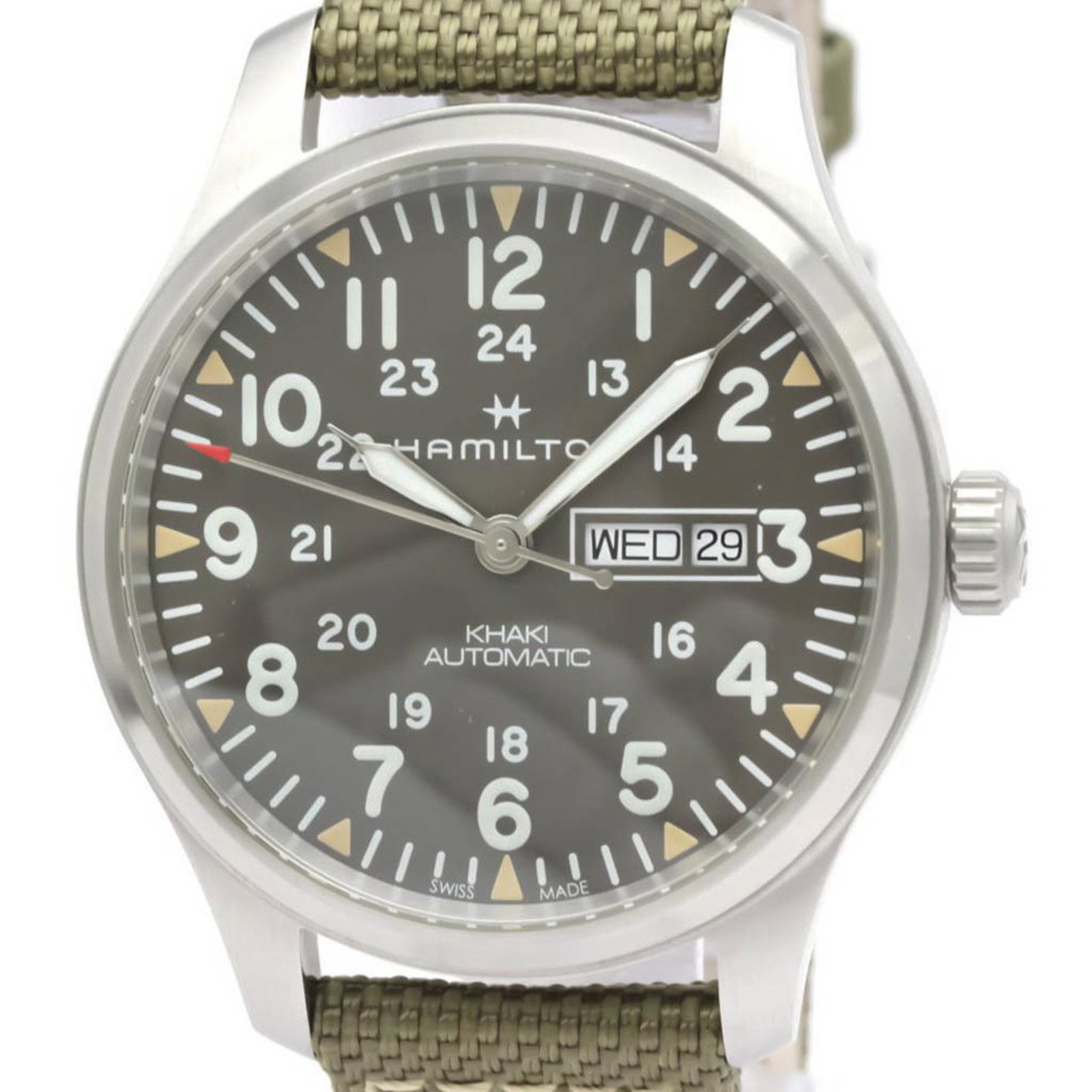 Hamilton Automatic Stainless Steel Men's Sport Khaki Field H70535081: Hamilton Automatic Stainless Steel Men's Sport Khaki Field H70535081 Brand: Hamilton Model: Khaki Field H70535081 Type: Wristwatch Style: Sport Gender: Men Material (Case): Stainless steel Material (B