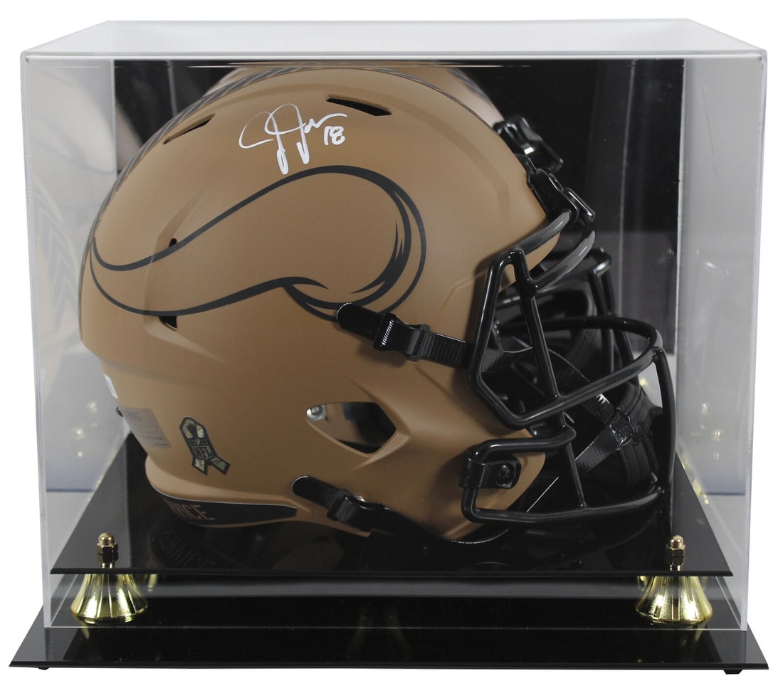 Vikings Justin Jefferson Signed STS II F/S Speed Rep Helmet W/ Case BAS W: Vikings Justin Jefferson Signed STS II F/S Speed Rep Helmet W/ Case BAS W Sport: Football Product: Helmet Original/Reprint: Original Player: Justin Jefferson Team: Minnesota Vikings Autograph Authenti