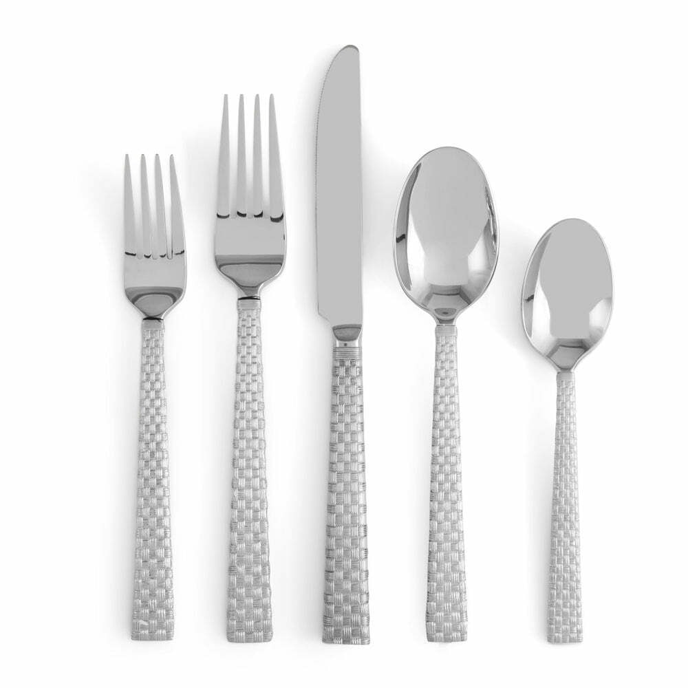 Michael Aram - Palm 5-Piece Stainless Steel Flatware Place Settings (Set of 8): Michael Aram - Palm 5-Piece Stainless Steel Flatware Place Settings (Set of 8) The palm collection is inspired by the beauty of a windswept palm tree and the perfectly imperfect shapes of woven palm l