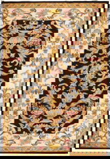3 x 5 Black Skillfully Hand-knotted Needlepoint Pattern Area Rug: 3 x 5 Black Skillfully Hand-knotted Needlepoint Pattern Area Rug Free continental US Shipping Size in Feet: Width: 3 x Length: 5 Size in Inches: Width: 36 in x Length: 60 in Rug Type: Area Rug
