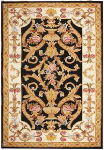 3 x 5 Black Skillfully Hand-knotted Needlepoint Pattern Area Rug: 3 x 5 Black Skillfully Hand-knotted Needlepoint Pattern Area Rug Free continental US Shipping Size in Feet: Width: 3 x Length: 5 Size in Inches: Width: 36 in x Length: 60 in Rug Type: Area Rug Colors: