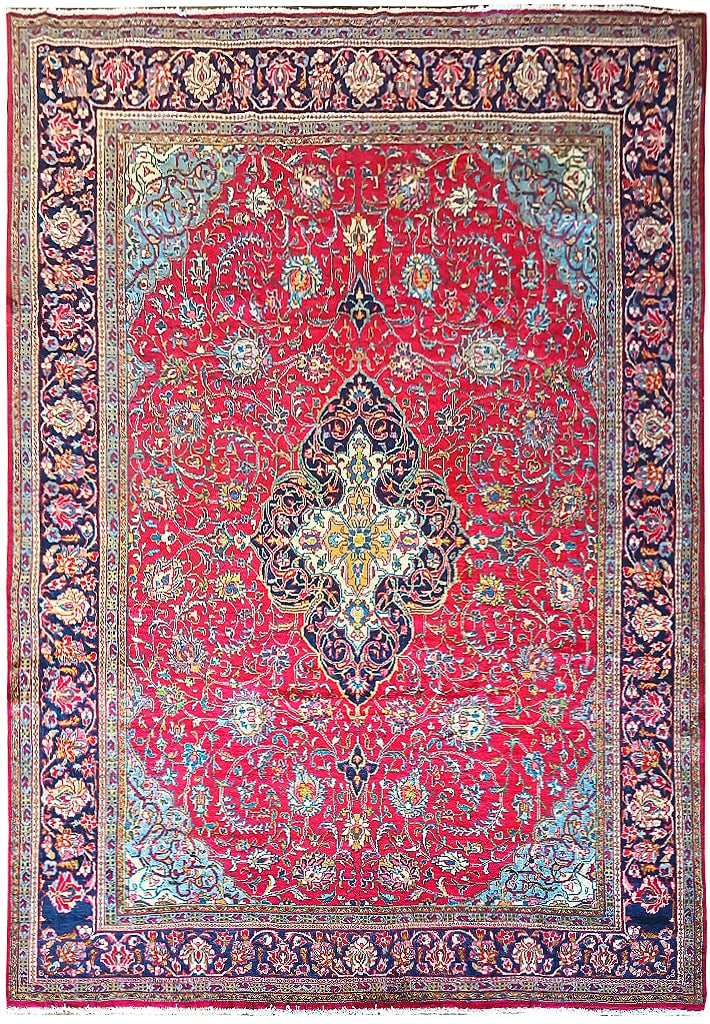 10 x 12 Luxurious Room Accent Persian Tabriz Rug: 10 x 12 Luxurious Room Accent Persian Tabriz Rug Free continental US Shipping Size in Feet: Width: 9.7 x Length: 12.3 Size in Inches: Width: 115 in x Length: 147 in Rug Type: Area Rug Colors: Red Blue