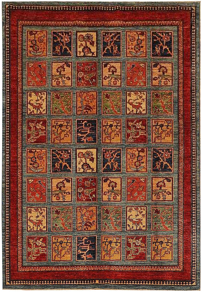6 x 8 Super Kazak Rug: 6 x 8 Super Kazak Rug Free continental US Shipping Size in Feet: Width: 5.10 x Length: 8.4 Size in Inches: Width: 70 in x Length: 100 in Rug Type: Area Rug Colors: Multi Weave: Hand-Knotted Pile: 3/8 