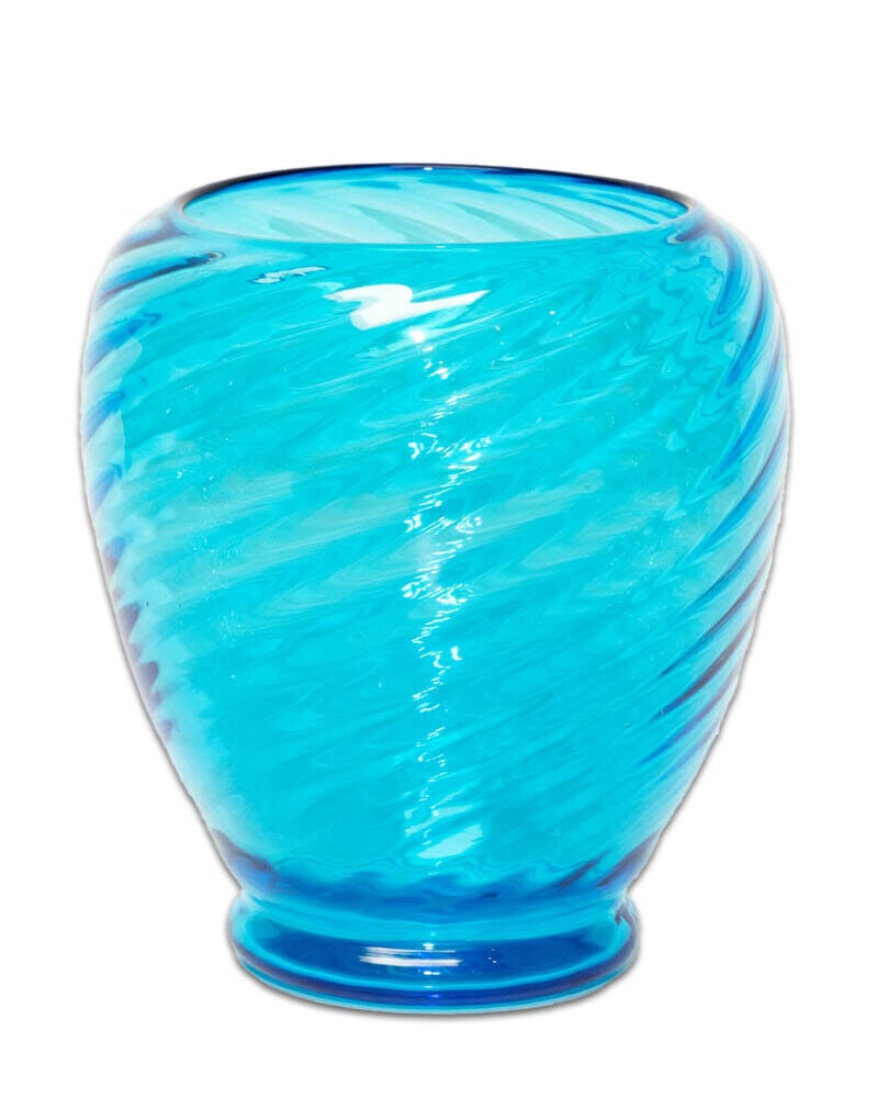 Steuben Celeste Blue Glass Spiral Ribbed Vase: Steuben Celeste Blue Glass Spiral Ribbed Vase Style: Art Deco Original/Reproduction: Original Color: Blue Material: Glass Type: Table Vase Glassmaking Technique: Hand Blown Crafted around 1920 the Ste