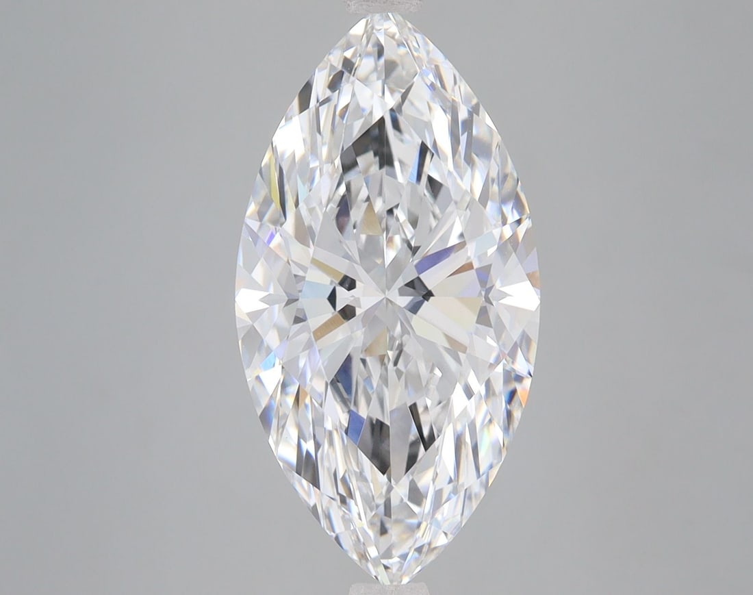 Ideal Loose Diamond - Marquise 5.02ct E VVS2: Ideal Loose Diamond - Marquise 5.02ct E VVS2 Ideal Cut: Yes Source: This is a real non-mined Diamond that has been grown in a lab Shape: Marquise Carats: 5.02 Color: E Clarity: VVS2 Ratio: 1.9266 Poli