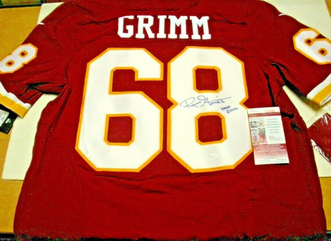 RUSS GRIMM WASHINGTON REDSKINS JSA/COA SIGNED OFFICIAL LICENSED NIKE JERSEY: RUSS GRIMM WASHINGTON REDSKINS JSA/COA SIGNED OFFICIAL LICENSED NIKE JERSEY Product: Jersey Player: James Lofton Sport: Football-NFL Team: Green Bay Packers Original/Reprint: Original Pre-Owned While