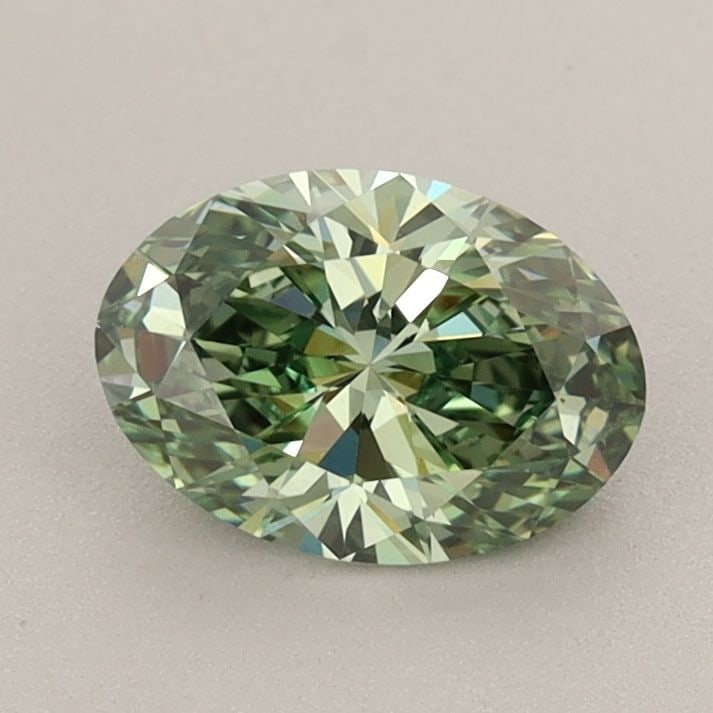 Ideal Loose Diamond - Oval 1.0ct Fancy Vivid Green: Ideal Loose Diamond - Oval 1.0ct Fancy Vivid Green Ideal Cut: Yes Source: This is a real non-mined Diamond that has been grown in a lab Shape: Oval Carats: 1.0 Color: Fancy Vivid Green Clarity: VS1 Ce