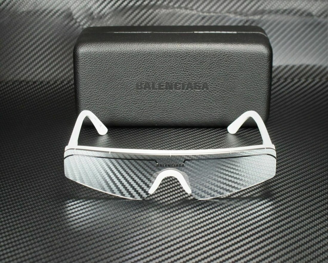 BALENCIAGA BB0003S 002 Rectangular Square White Silver 99 mm Unisex Sunglasses: BALENCIAGA BB0003S 002 Rectangular Square White Silver 99 mm Unisex Sunglasses Pattern: Solid Lens Technology: Mirrored Frame Color: White Type: Sunglasses Uv Protection: UVB UVA UVC Lens Material: Po