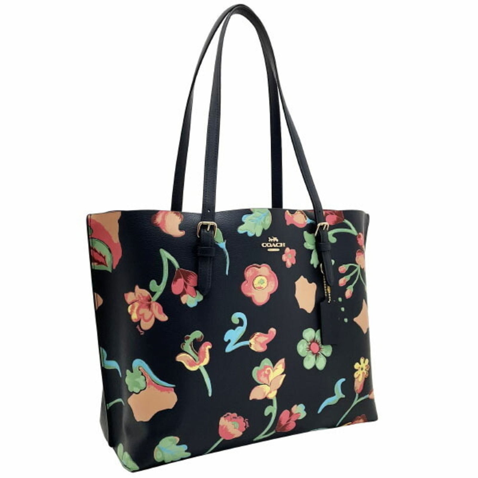 Coach Tote Bag Molly with Dreamy Land Floral Print Leather Multicolor Black C8215 COACH Flower: Coach Tote Bag Molly with Dreamy Land Floral Print Leather Multicolor Black C8215 COACH Flower Handbag Shoulder Outlet MM-12142 Brand: Coach Model: C8215 Type: Handbag Shoulder bag Tote bag Material: