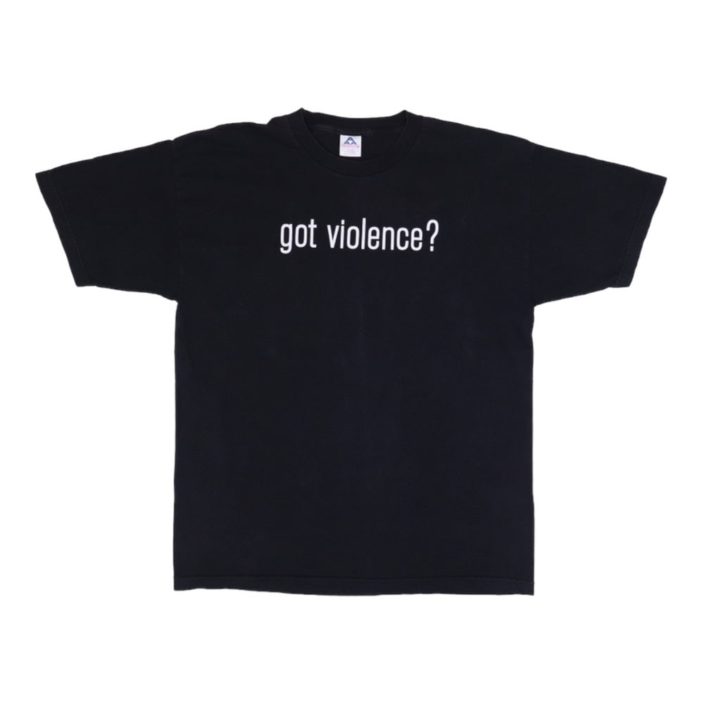 1990s Marilyn Manson Got Violence Shirt: 1990s Marilyn Manson Got Violence Shirt Original 1990s Marilyn Manson Got Violence Shirt. This is a true vintage shirt, not a modern reproduction. Sizes vary so please use measurements for best idea o