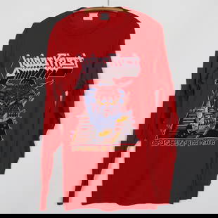 1984 Judas Priest Defenders Of The Faith Long Sleeve Tour Shirt: 1984 Judas Priest Defenders Of The Faith Long Sleeve Tour Shirt Original 1984 Judas Priest Defenders Of The Faith Long Sleeve Tour Shirt. This is a true vintage shirt, not a modern reproduction.