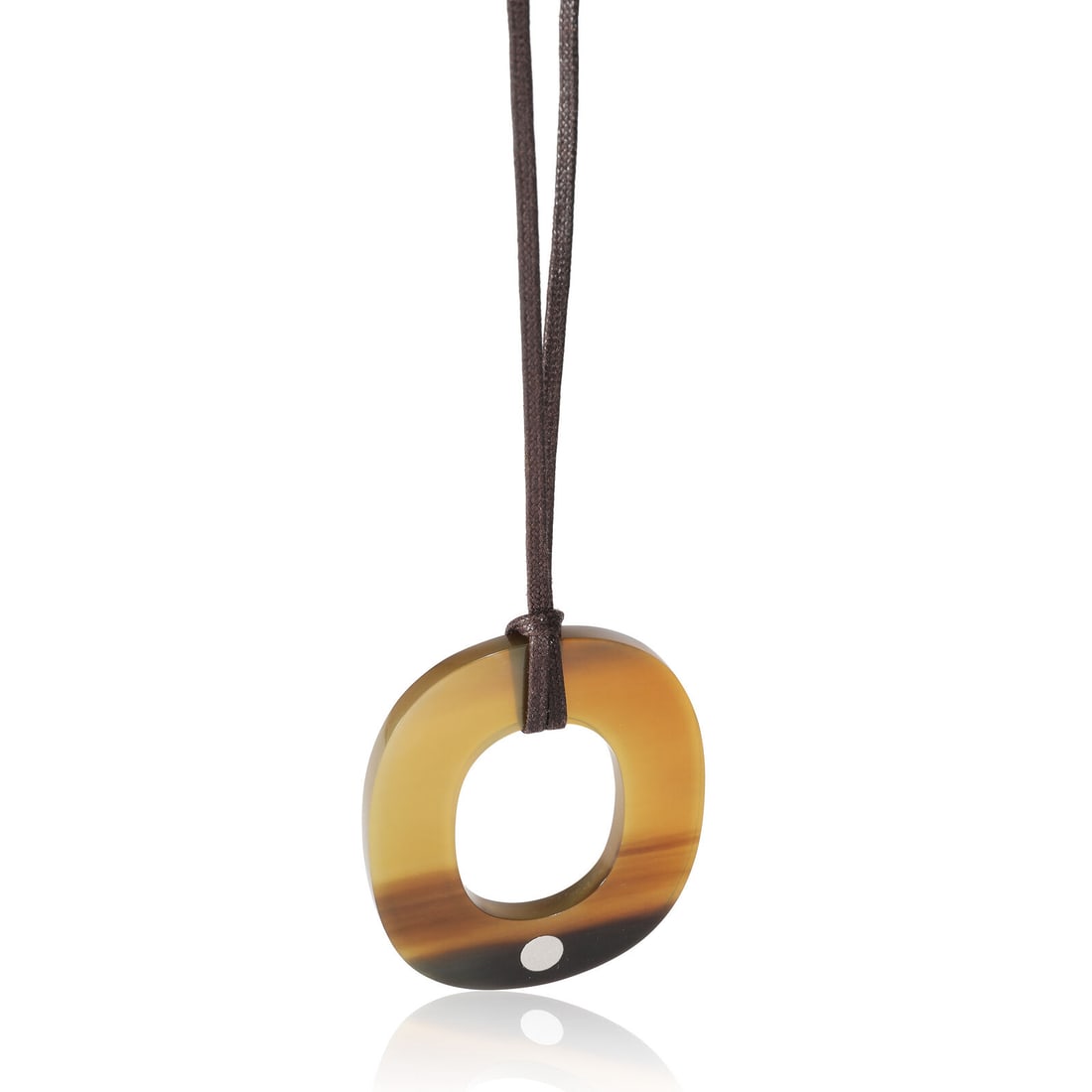Hermes Brown Buffalo Horn Pendant Necklace: Hermes Brown Buffalo Horn Pendant Necklace Necklace Length: 30 in With Original Box/Packaging: Yes Side Stone Type: No Stone With Papers: No Gross Weight (Grams): 19.70 Type: Fashion Pendant Includes: