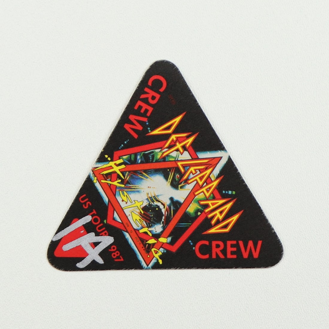1987 Def Leppard Hysteria Tour Crew Backstage Pass: 1987 Def Leppard Hysteria Tour Crew Backstage Pass Original 1987 Def Leppard Hysteria Tour Crew Backstage Pass . This is a true vintage pass, not a modern reproduction. Pass is in excellent condition,