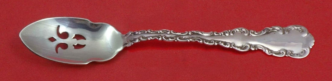 Louis XV by Whiting Sterling Silver Olive Spoon Pierced 5 3/4" Custom Made: Louis XV by Whiting Sterling Silver Olive Spoon Pierced 5 3/4" Custom Made Louix xv by whitingsterling silver olive spoon pierced custom made 5 3/4" in the pattern louis xv by whiting. It is not monog