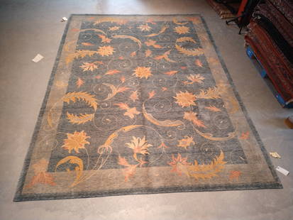 9 x 12 GREEN Chobi Peshawar Transitional Rug: 9 x 12 GREEN Chobi Peshawar Transitional Rug Free continental US Shipping Size in Feet: Width: 8.7 x Length: 11.6 Size in Inches: Width: 103 in x Length: 138 in Colors: Gray Weave: Hand-knotted