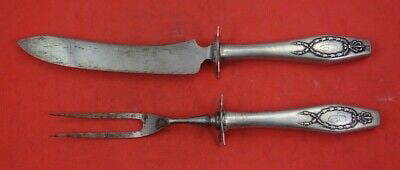 Wreath by Gorham Sterling Silver Steak Carving Set 2 piece Kn 9 1/2" Fk 8 1/2": Wreath by Gorham Sterling Silver Steak Carving Set 2 piece Kn 9 1/2" Fk 8 1/2" Wreath by gorhamsterling silver steak carving set, 2 piece knife 9 1/2" and fork 8 1/2" in the pattern wreath by