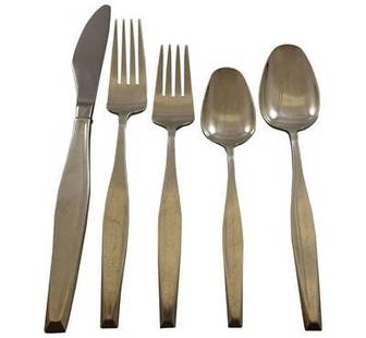 Classique by Gorham Sterling Silver Flatware Service For 8 Set 46 Pieces Modern: Classique by Gorham Sterling Silver Flatware Service For 8 Set 46 Pieces Modern Mid-century modern "classique" by gorham (1961) sterling silver flatware set, 46 pieces. This pattern was designed by