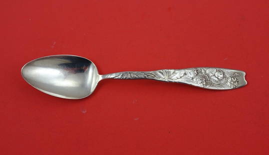 Berry by Whiting Sterling Silver Place Soup Spoon w/ strawberry 7 1/8": Berry by Whiting Sterling Silver Place Soup Spoon w/ strawberry 7 1/8" Berry by whitingsterling silver place soup spoon, with strawberry 7 1/8" in the pattern berry by whiting. It is monogrammed