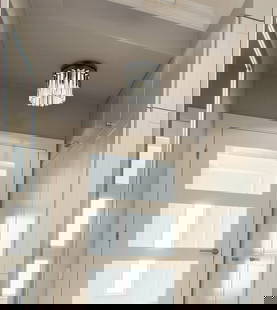 Crystal Flush Mount Matte Black Dining Room Bathroom Kitchen 3 Light Fixture 12": Crystal Flush Mount Matte Black Dining Room Bathroom Kitchen 3 Light Fixture 12" Light Color: Clear Clear White Warm White White Power Source: Hardwired Custom Bundle: No Ceiling: Lighting Item