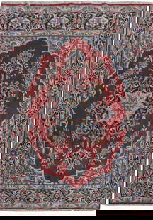 7 x 9 Berry Red Persian Tehran Rug: 7 x 9 Berry Red Persian Tehran Rug Free continental US Shipping Size in Feet: Width: 7 x Length: 9 Size in Inches: Width: 84 in x Length: 108 in Colors: Berry Red Navy Blue Weave: 100% Handmade