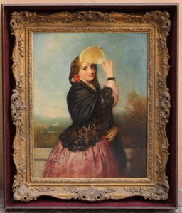 19C ENGLISH O/ B PAINTING BY JOHN BAGNOLD BURGESS LISTED ARTIST