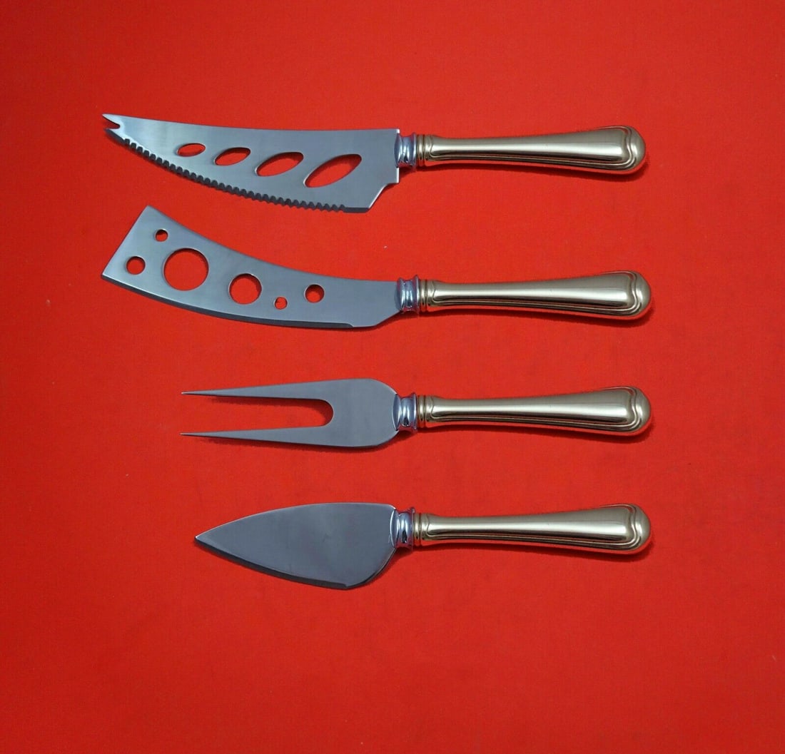 Old French by Gorham Sterling Silver Deluxe Charcuterie Set 4-Piece Custom Made: Old French by Gorham Sterling Silver Deluxe Charcuterie Set 4-Piece Custom Made Old french by gorhamsterling silver hollow handle with stainless implement/blades deluxe charcuterie set, custom made in