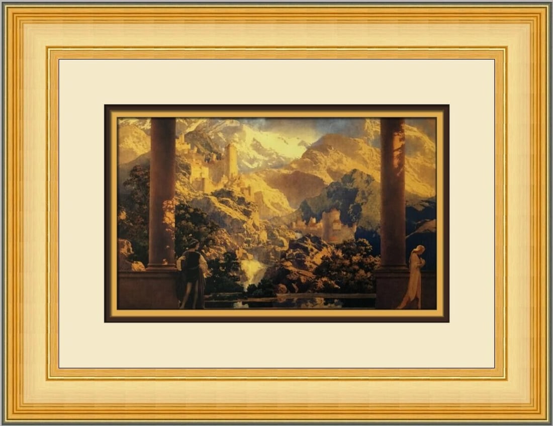 Maxfield Parrish Romance Custom Framed Print: Maxfield Parrish Romance Custom Framed Print Artist: Maxfield Parrish Unit Of Sale: Single Piece Size: Medium Custom Bundle: No Item Length: 19 in Region Of Origin: united states Framing: Matted & Fra