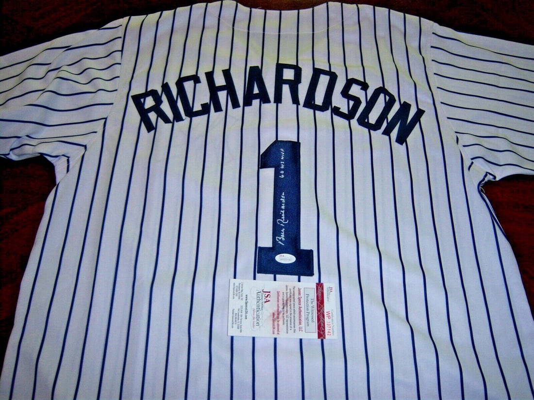 Bobby Richardson New York Yankees 1960 Ws Mvp Jsa/coa Signed Jersey Auction