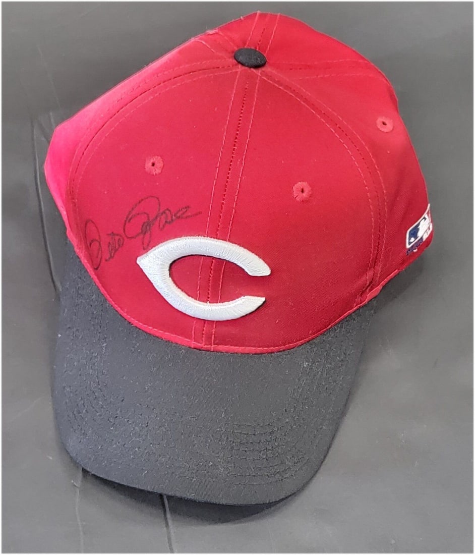 Pete Rose Signed Autographed Hat Cap Cincinnati Reds: Pete Rose Signed Autographed Hat Cap Cincinnati Reds Sport: Baseball Product: Hat Original/Reprint: Original Player: Pete Rose Team: Cincinnati Reds Autograph Authentication: Global Authentics (GAI) P