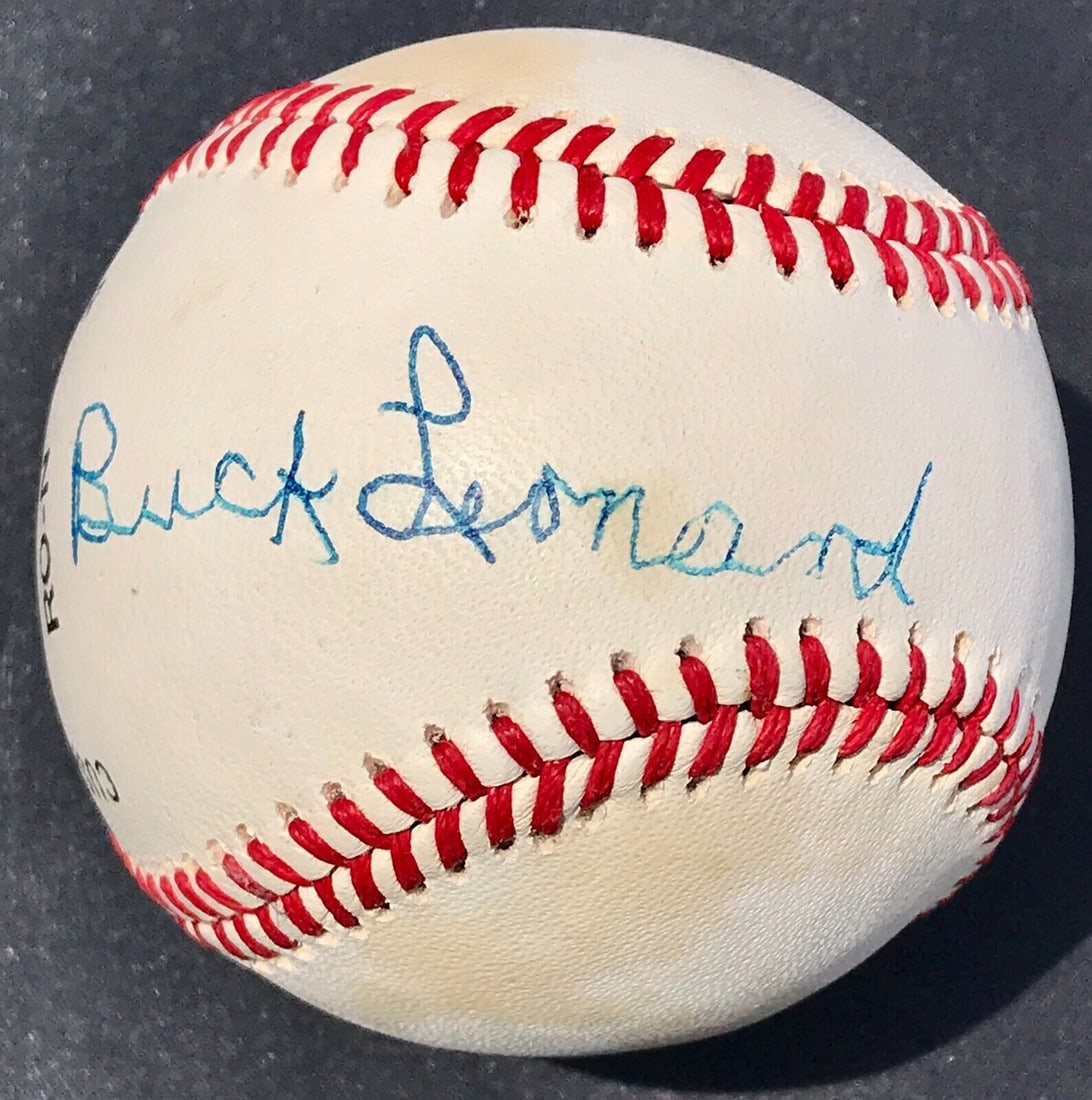 Buck Leonard (Negro Leagues ) signed National League baseball-JSA NN88973: Buck Leonard (Negro Leagues ) signed National League baseball-JSA NN88973 Player: Buck Leonard Sport: Baseball-MLB Autograph Authentication: James Spence Authentication (JSA) Original/Reprint: Origina